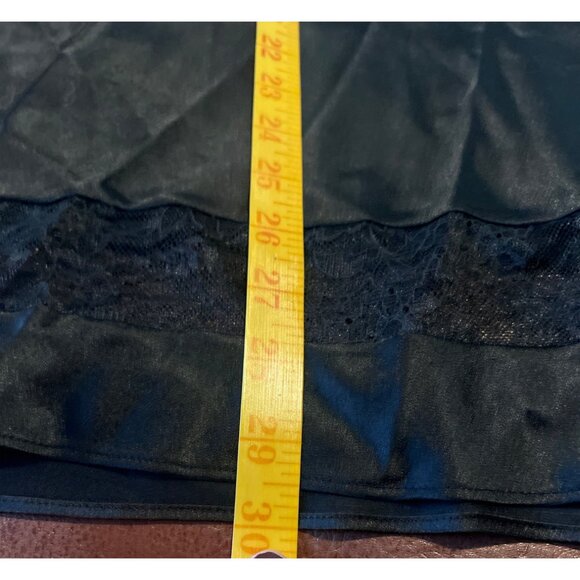 Victorias Secret Black Satin & Lace Slip Dress L - Picture 7 of 8